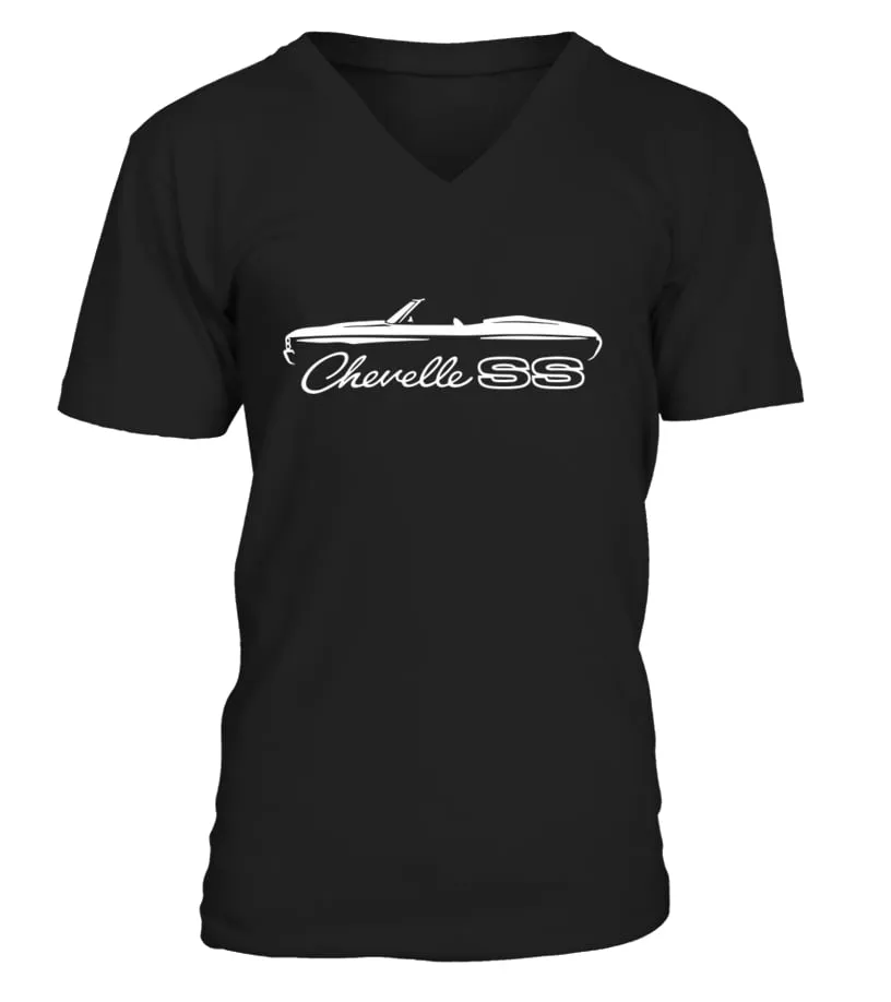 1971 1972 Chevy Chevelle Convertible Classic BK Camiseta cuello en V Unisex