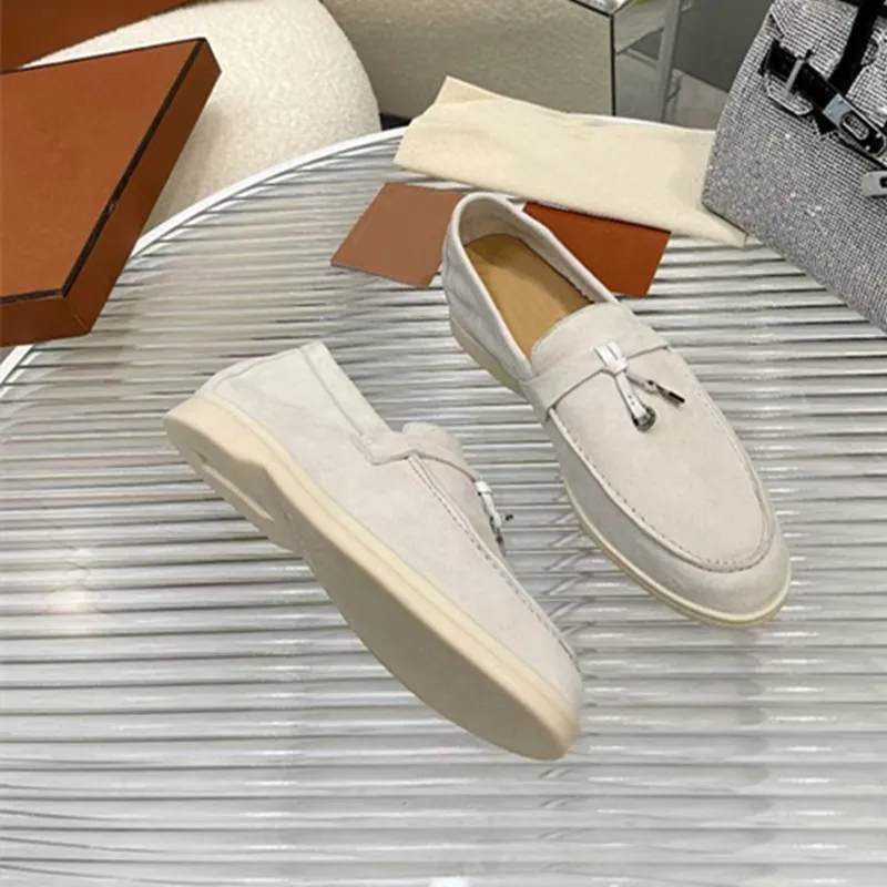 A10 zapatos de vestir para mujeres Cashmere Mans Banders Diseñadores de diseñadores de calzado Classic Buckle Round Toes Flat Le