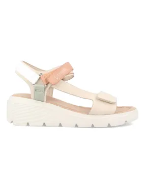 Amarpies - Cuña Comfort Velcros Combi Beige