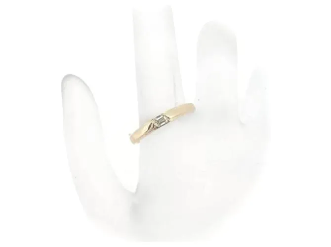 & Other Stories Anillo de diamante GSTV de segunda mano 0.23ct en oro amarillo K18 tamaño 15 en excelente estado Dorado 