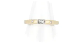 & Other Stories Anillo de diamante K18/PT900 0.10CT 0.02CT Oro Amarillo Platino Talla 8 en Excelente Estado Dorado 