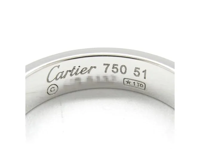 Anillo Cartier Feliz Cumpleaños en Oro Blanco de 18K Plata 