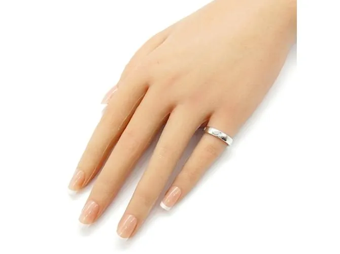 Anillo Cartier Feliz Cumpleaños en Oro Blanco de 18K Plata 