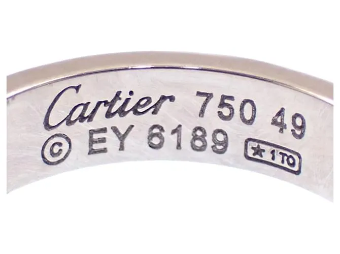 Anillo Cartier Feliz Cumpleaños en oro blanco de 18K 