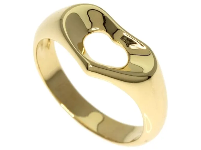 Anillo de banda de oro amarillo de 18K en forma de corazón Tiffany & Co. 