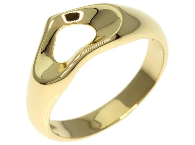 Anillo de banda de oro amarillo de 18K en forma de corazón Tiffany & Co. 