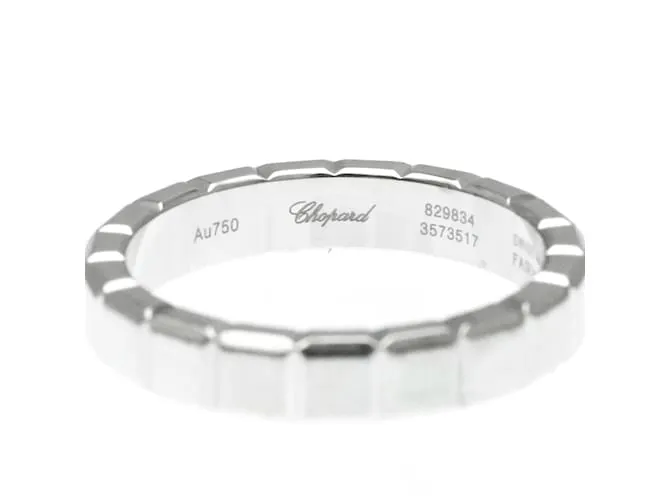 Anillo de banda de oro blanco Chopard Ice Cube 829834 Plata 