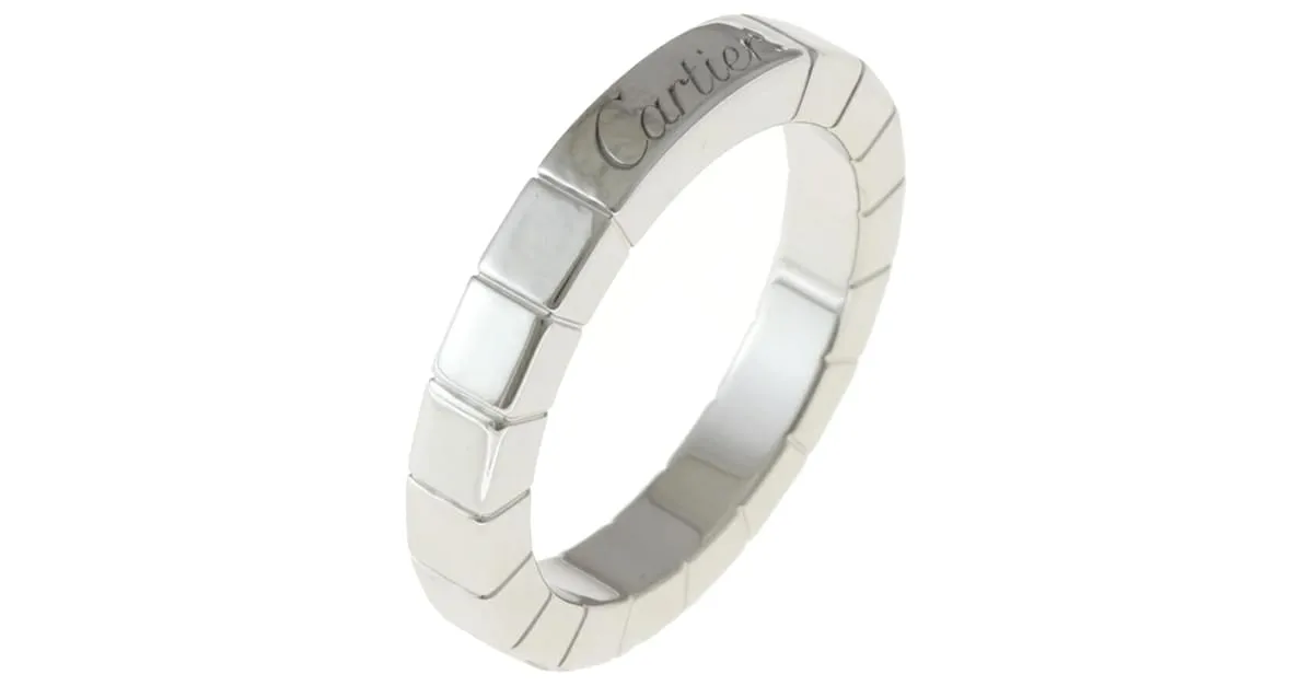 Anillo de banda de oro blanco de 18K Cartier Laniere 