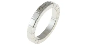 Anillo de banda de oro blanco de 18K Cartier Laniere 