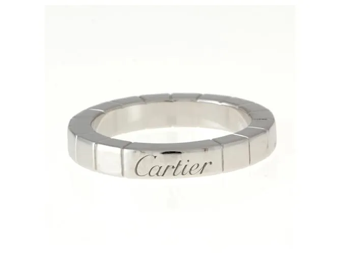 Anillo de banda de oro blanco de 18K Cartier Laniere 