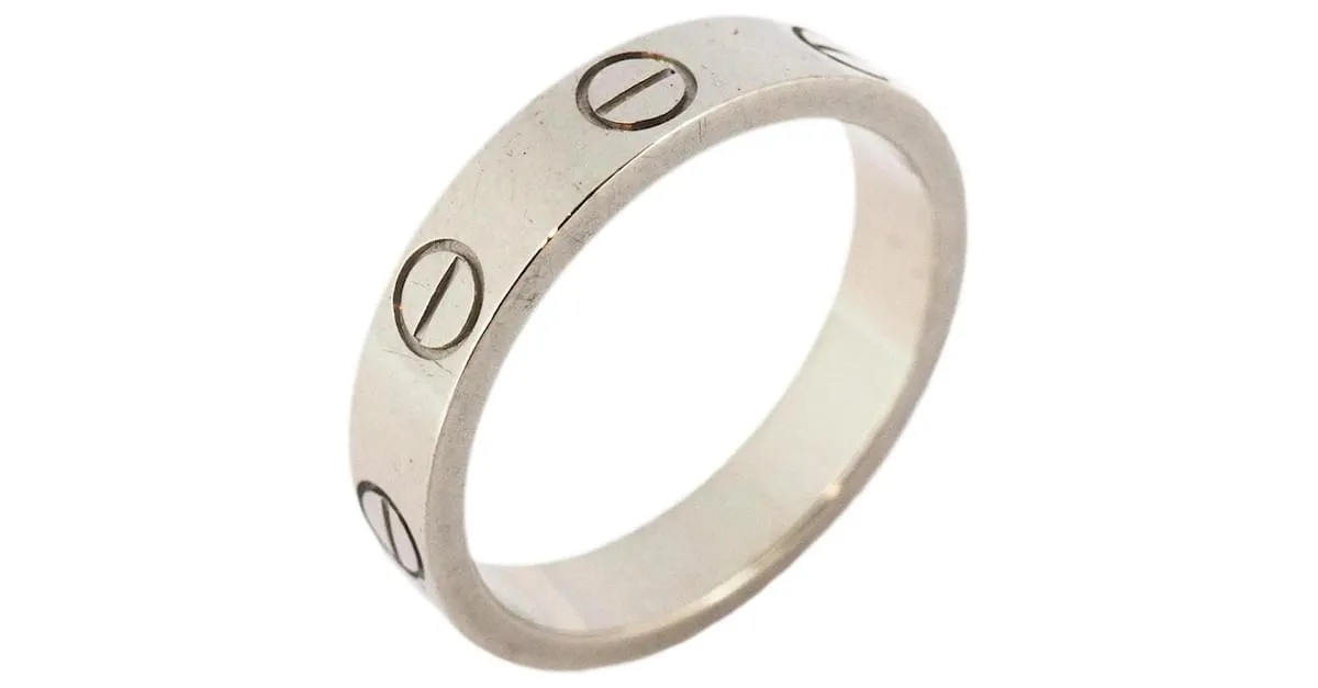 Anillo de banda en oro blanco K18WG Cartier Love 