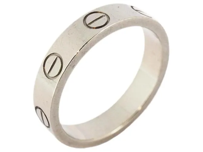 Anillo de banda en oro blanco K18WG Cartier Love 