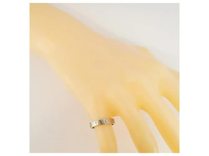 Anillo de banda en oro blanco K18WG Cartier Love 