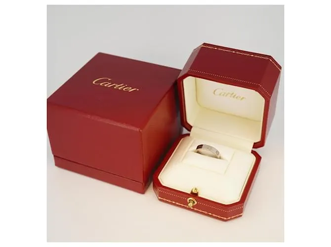 Anillo de banda en oro blanco K18WG Cartier Love 