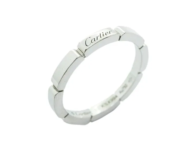 Anillo de banda en oro blanco K18WG Cartier Maillon Panthère 