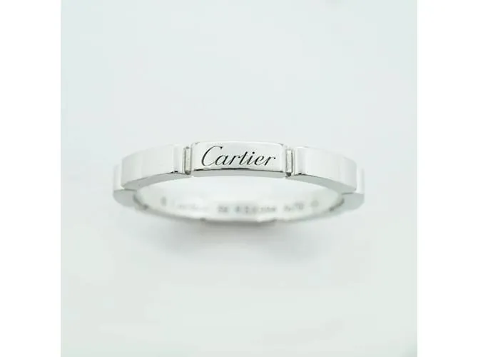 Anillo de banda en oro blanco K18WG Cartier Maillon Panthère 