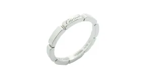 Anillo de banda en oro blanco K18WG Cartier Maillon Panthère 