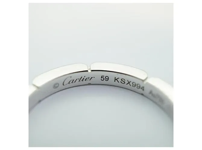 Anillo de banda en oro blanco K18WG Cartier Maillon Panthère 