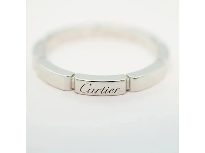 Anillo de banda en oro blanco K18WG Cartier Maillon Panthère 