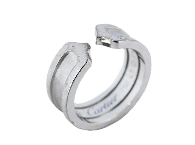 Anillo de oro blanco K18WG Cartier 2C 