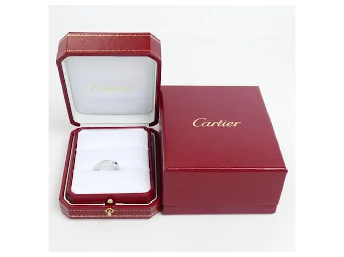 Anillo Maillon Panthère en Oro Blanco K18WG de Cartier Dorado 