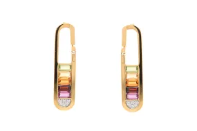 Aretes Beauty CROMATICA - Oro 18k combinado - mutigema