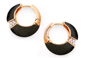 Aretes  DESIDERIO - Oro 18k rosa - obsidiana