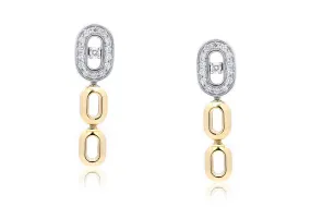 Aretes Double OPTIMA - Oro 18k amarillo