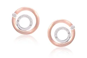 Aretes Eclipse ORBITAL - Oro 18k combinado - 0.10ct