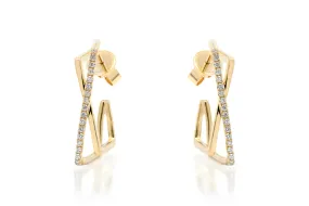 Aretes  MIRROR - Oro 18k amarillo - double