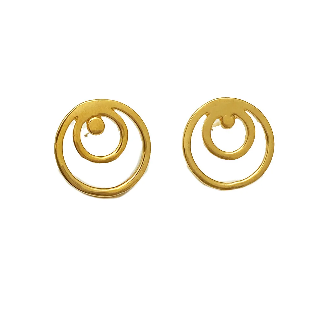 Aretes Multicírculo Oro