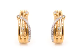 Aretes Orbita ASTRO - Oro 18k combinado