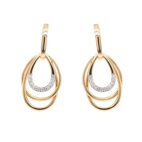 Aretes ORBITAL - oro 18k combinado - 0.14ct