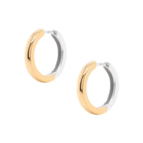 Arracadas HOOP - oro 18k combinado - 17.7X2.7mm