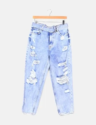 Bershka Pantalón denim ripped