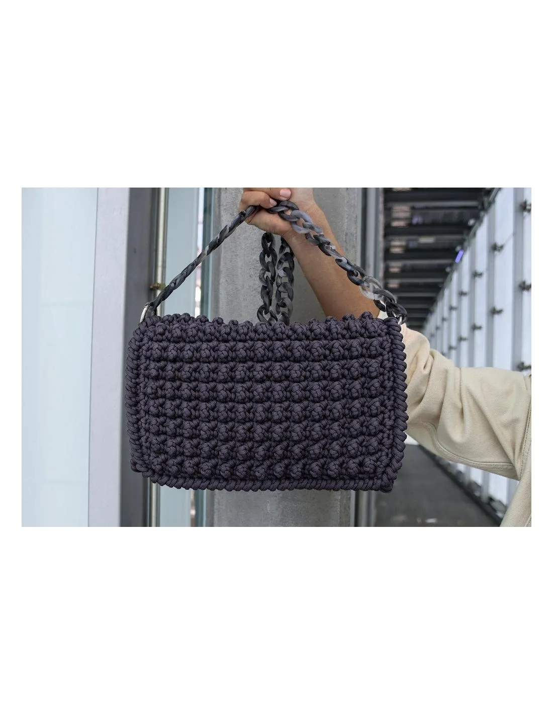 BOLSO CROCHET WOW BAGS NORTH GRIS