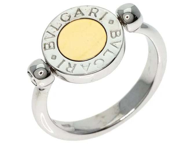 Bulgari Anillo Flip Bvlgari en oro blanco de 18K 