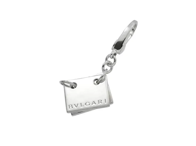 Bulgari Colgante Bvlgari Memo Charm en oro blanco K18 