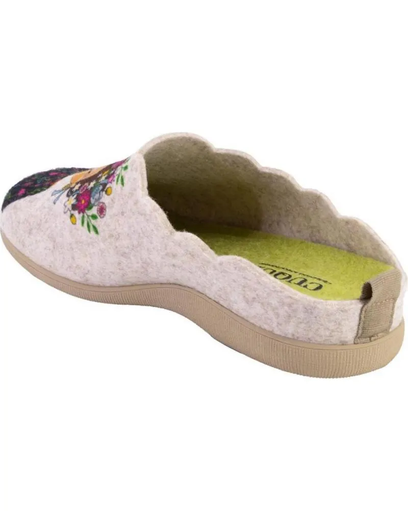 Calzado de casa   de Mujer CUQUE 5570 ZAPATILLAS DE CASA DE MUJER  BEIGE