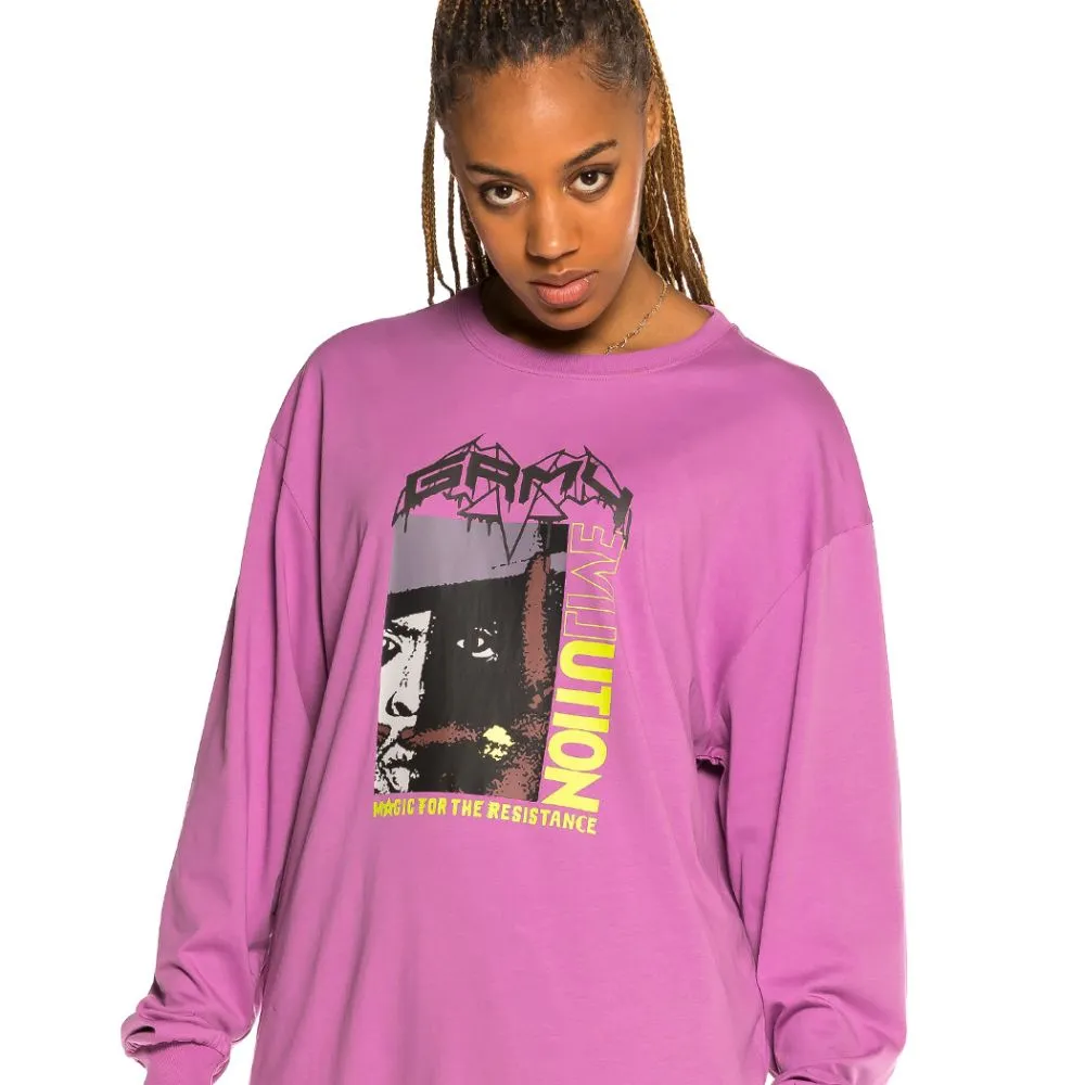 Camiseta Unisex manga larga Grimey Liveution Magic 4 Resistance LS - Purple | Spring 21