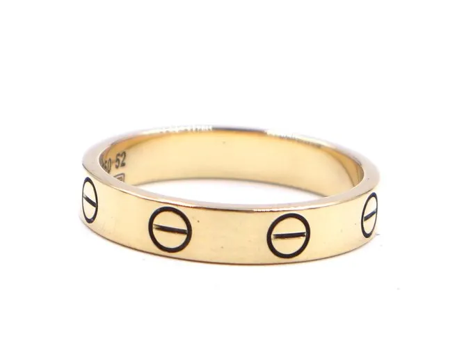 Cartier 18k Tamaño del anillo de bodas de oro amarillo Love 52 Dorado 