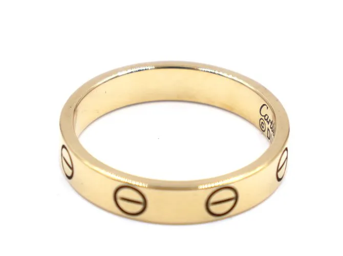 Cartier 18k Tamaño del anillo de bodas de oro amarillo Love 52 Dorado 