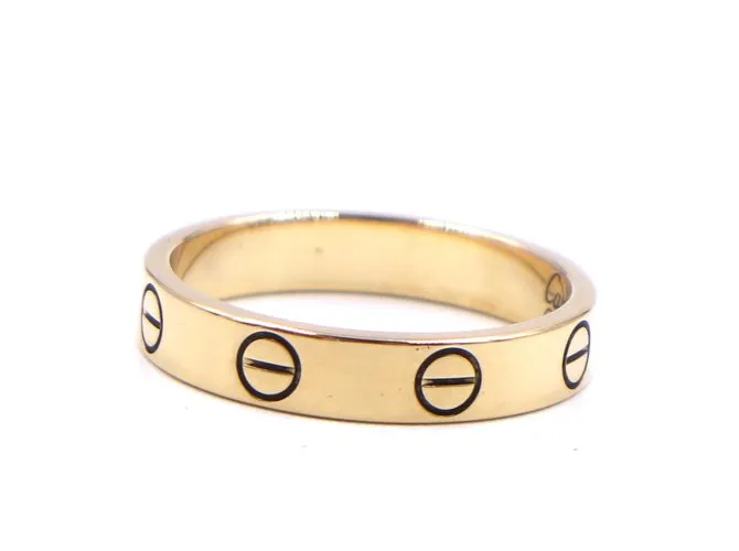 Cartier 18k Tamaño del anillo de bodas de oro amarillo Love 52 Dorado 