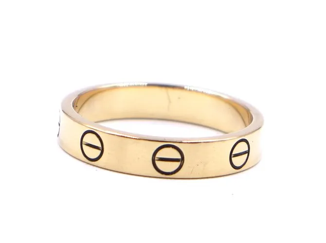 Cartier 18k Tamaño del anillo de bodas de oro amarillo Love 52 Dorado 