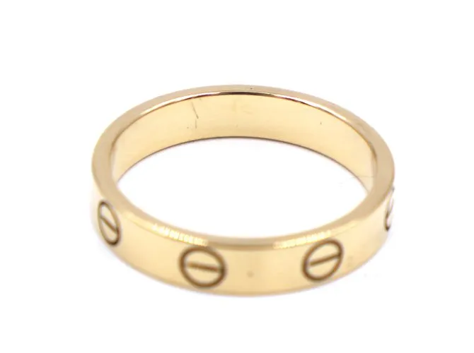 Cartier 18k Tamaño del anillo de bodas de oro amarillo Love 52 Dorado 