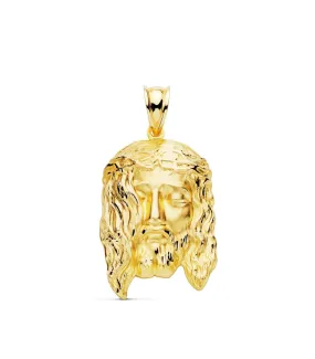 Colgante Cabeza Cristo Oro Amarillo 18K 27mm