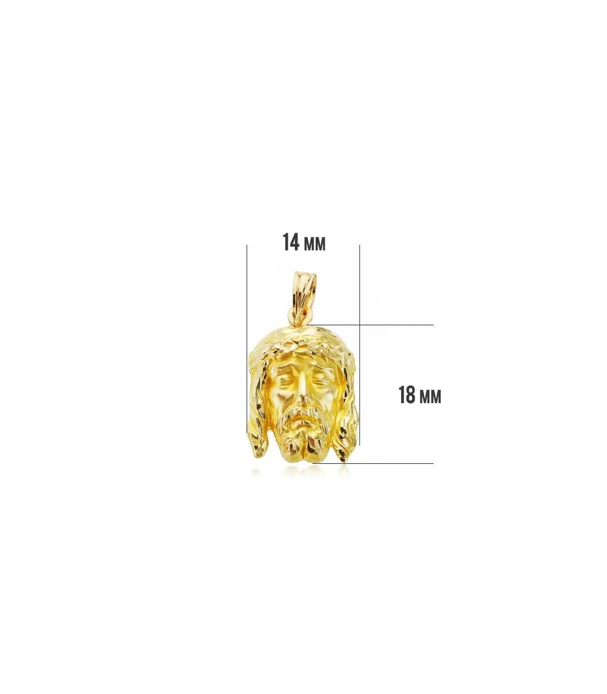 Colgante Cristo Buena Muerte Oro 18K 18mm