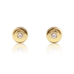 Coquetas Bebe CIRCLE - Oro 18k amarillo - 0.02ct