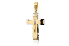 Cruz Creu Fedele UOMO - Oro 18k combinado - 30x19mm