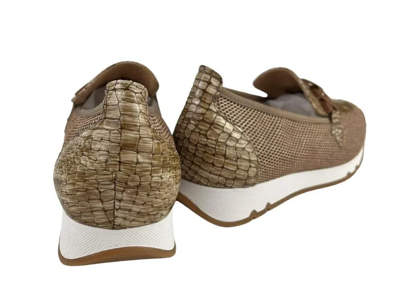 Cutillas | Mocasines mujer cadenas beige Lily